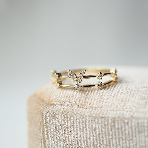 EMMA Diamond Ring - 14K Yellow Gold