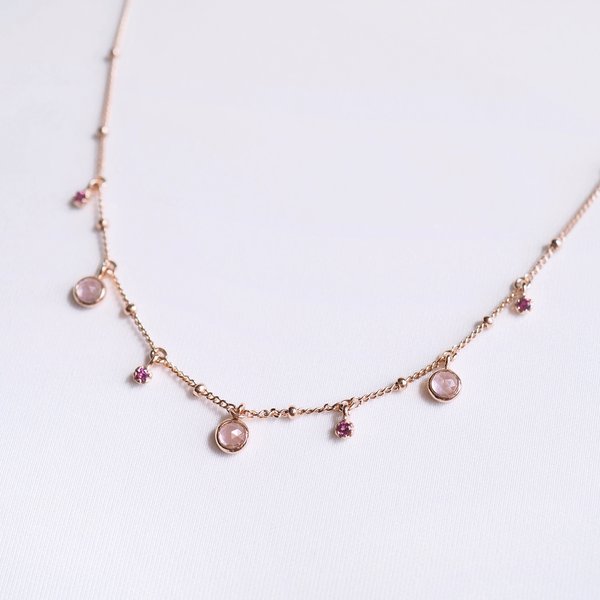 SOLEIL Necklace - Rose Quartz