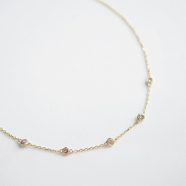 SOFINA Brown Diamond Necklace - 14K Yellow Gold