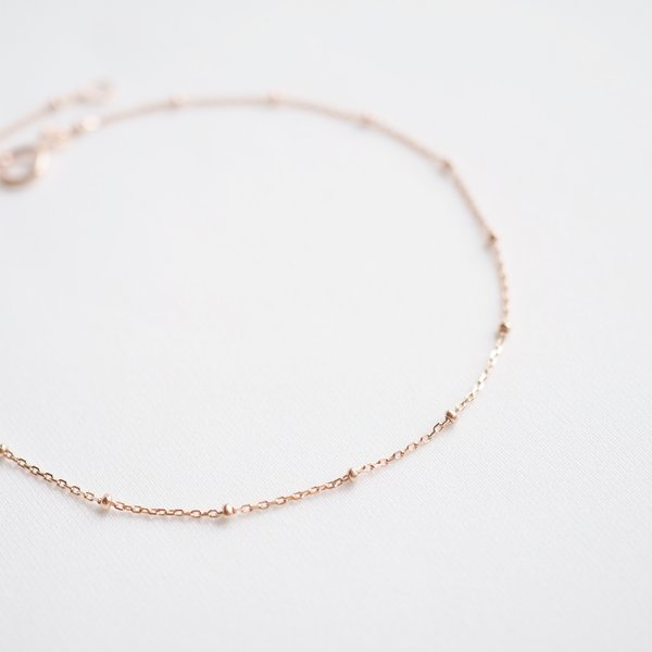 Dotted Chain Bracelet - 14K Rose Gold