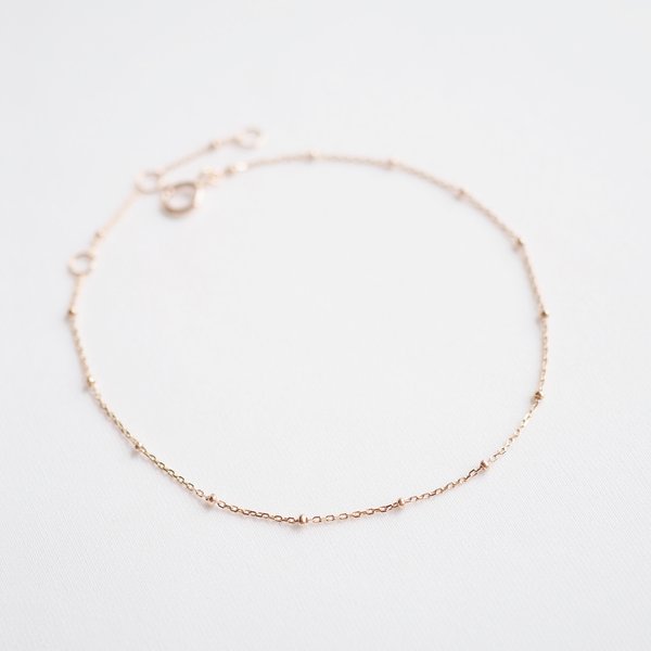 Dotted Chain Bracelet - 14K Rose Gold