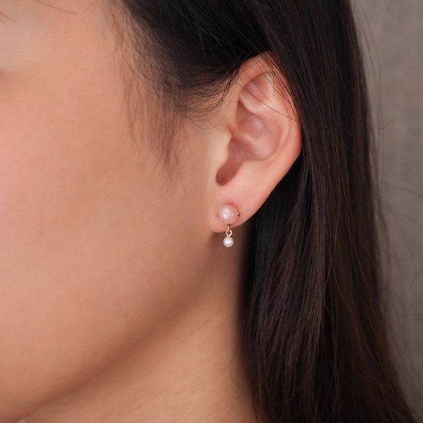 TIARA Earrings - Peach Moonstone