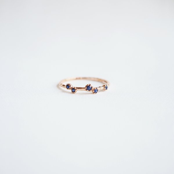 GEMMA Sapphire Ring - 14K Rose Gold