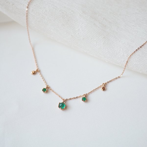 JOIE Necklace - Green Onyx