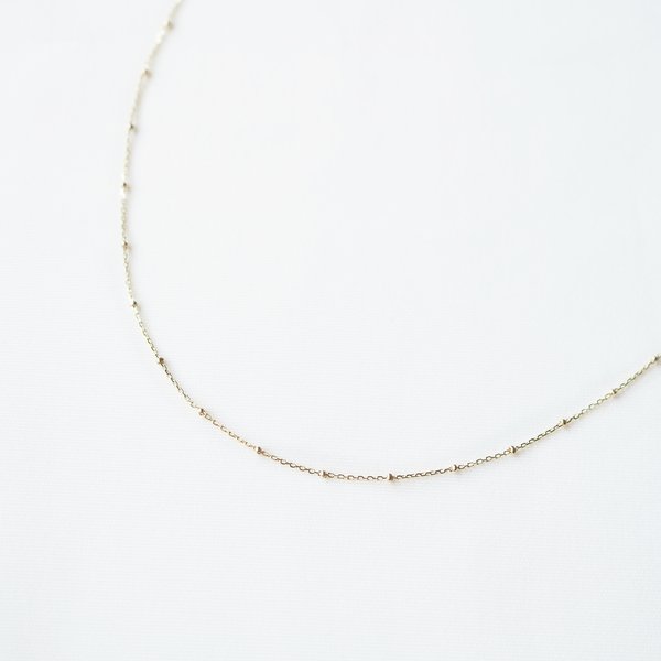 Dotted Chain Necklace - 14K Yellow Gold
