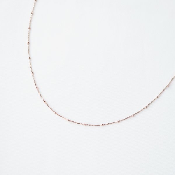 Dotted Chain Necklace - 14K Rose Gold 