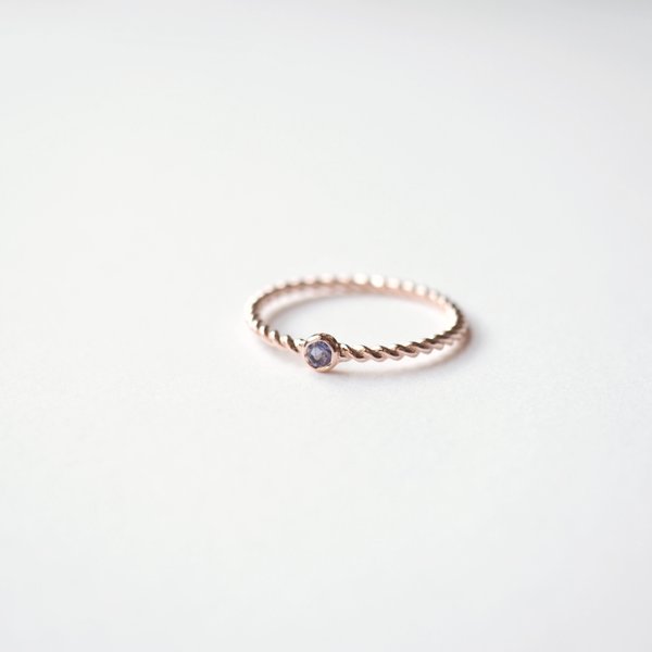 EMERY Ring - Iolite in Rose Gold
