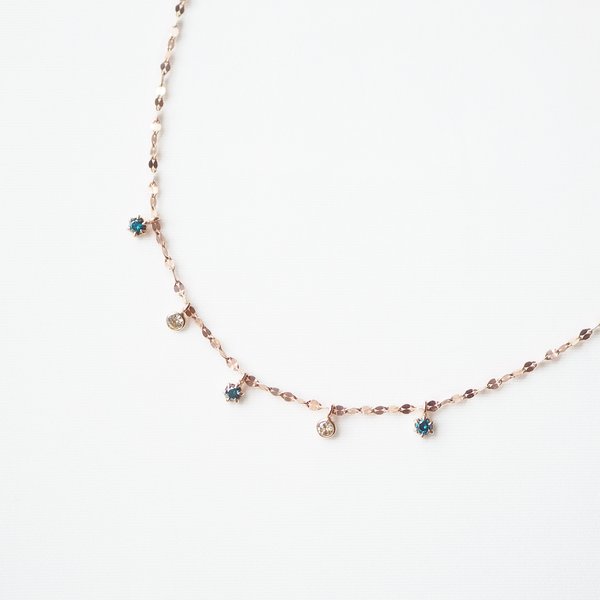 NICOLE Diamond Necklace - 14K Rose Gold 