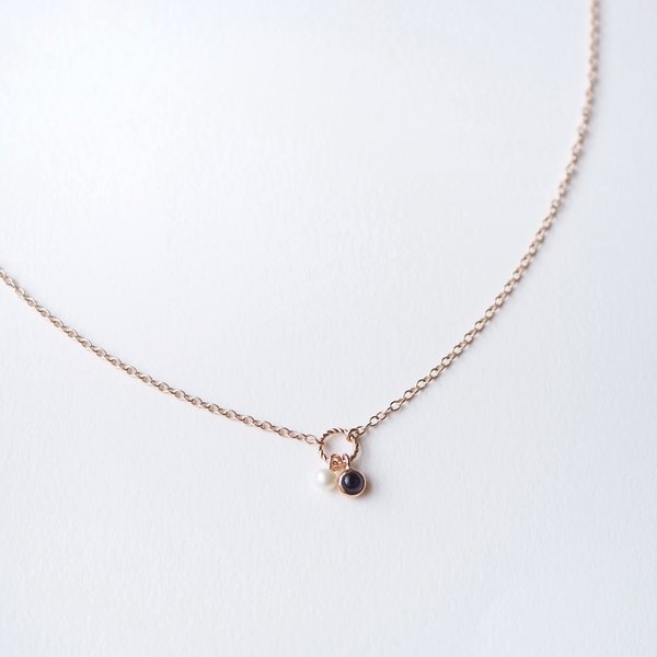 REMI Necklace - Iolite in Rose Gold