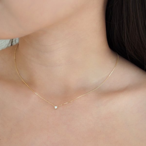 RAE Diamond Necklace - 14K Yellow Gold