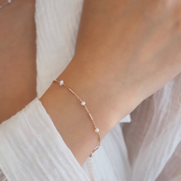 AMIE Bracelet - Pearl (Rose Gold)