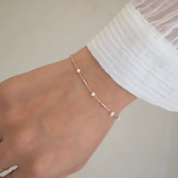 AMIE Bracelet - Pearl (Rose Gold)
