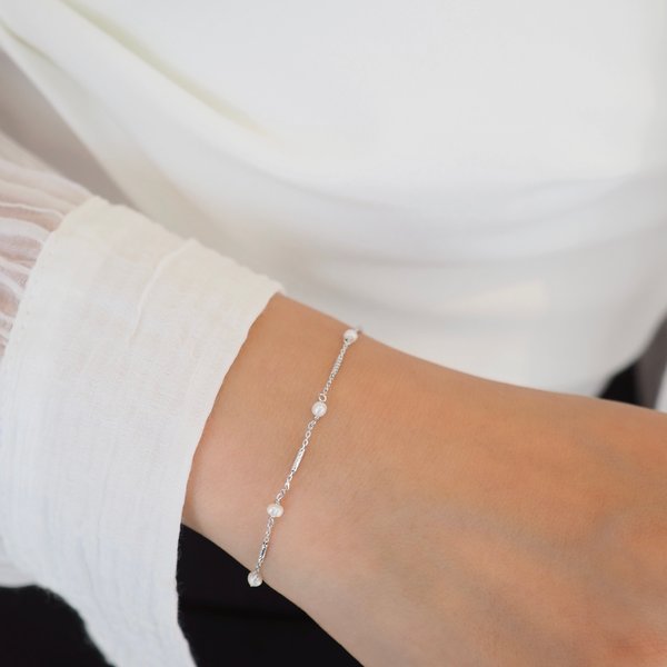 AMIE Bracelet - Pearl (Silver)