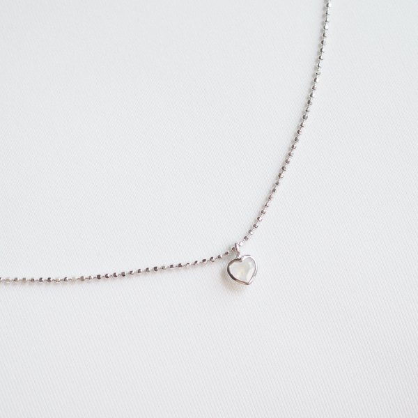 MABEL Necklace - Moonstone (Silver)