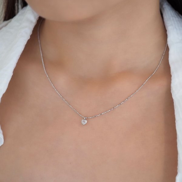 MABEL Necklace - Moonstone (Silver)