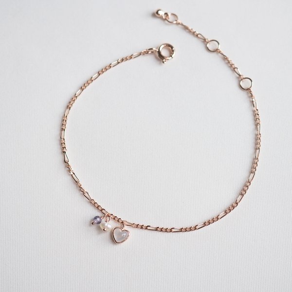 AMORE Bracelet - Moonstone (Rose Gold)