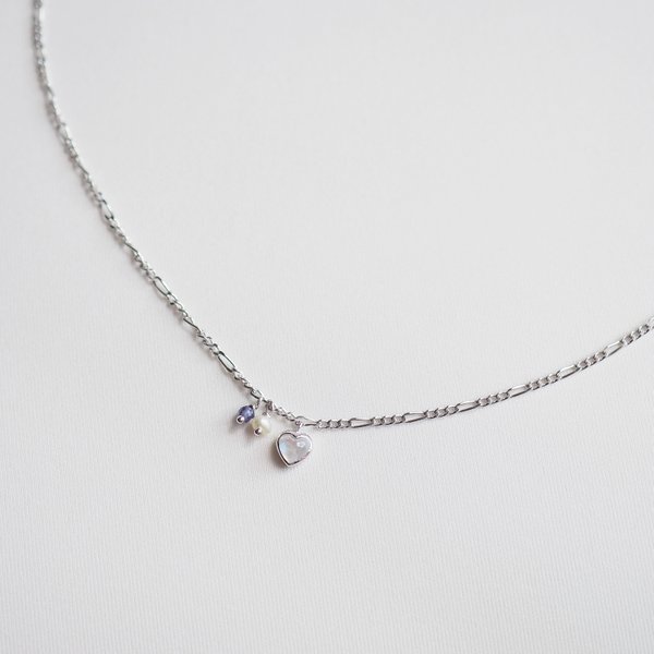 AMORE Necklace - Moonstone (Silver)