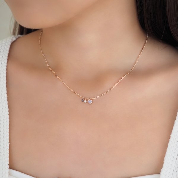 AMORE Necklace - Moonstone (Rose Gold)
