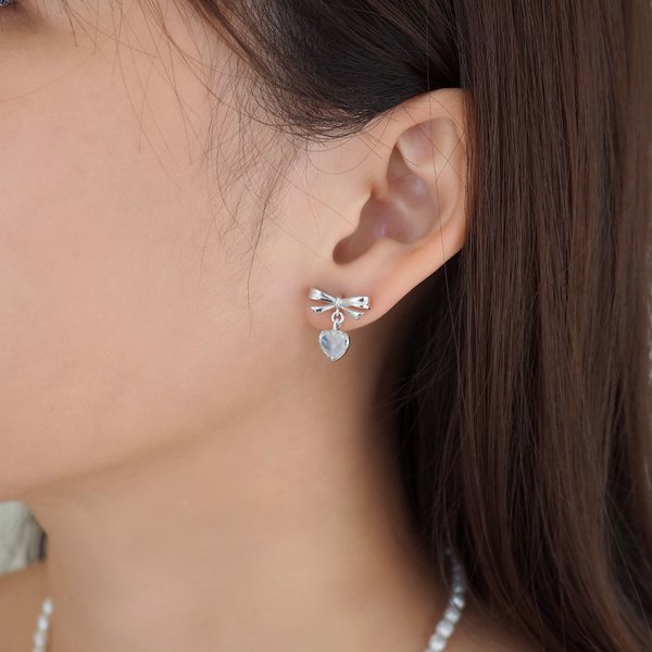 RACHEL Earrings - Moonstone (Silver)
