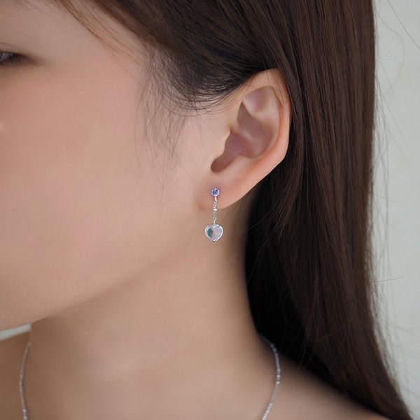 ALBY Earrings - Moonstone (Silver)