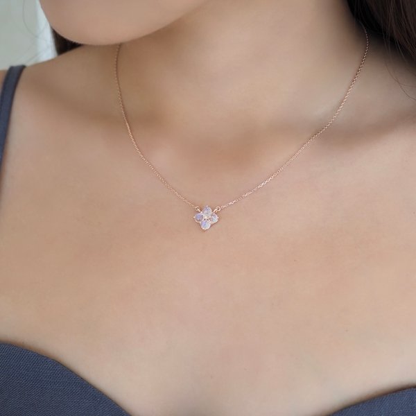 ERICA Necklace - Moonstone (Rose Gold)