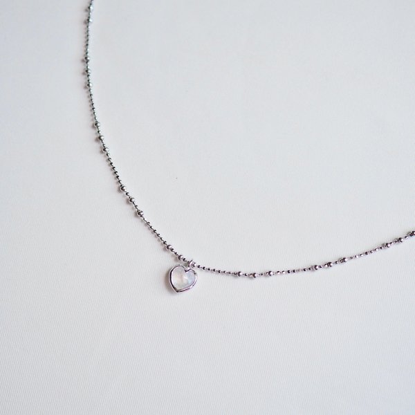 ALBY Necklace - Moonstone (Silver)