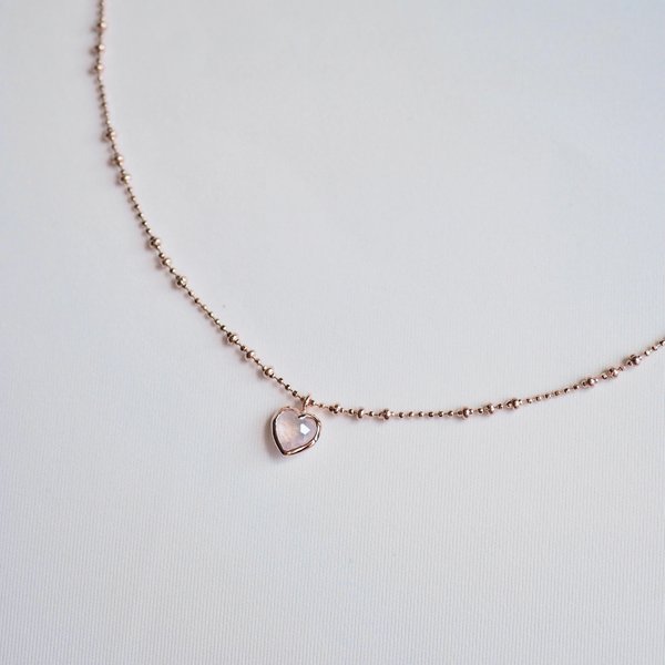 ALBY Necklace - Moonstone (Rose Gold)