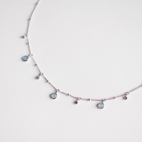 SOLEIL Necklace - Chalcedony (Silver)