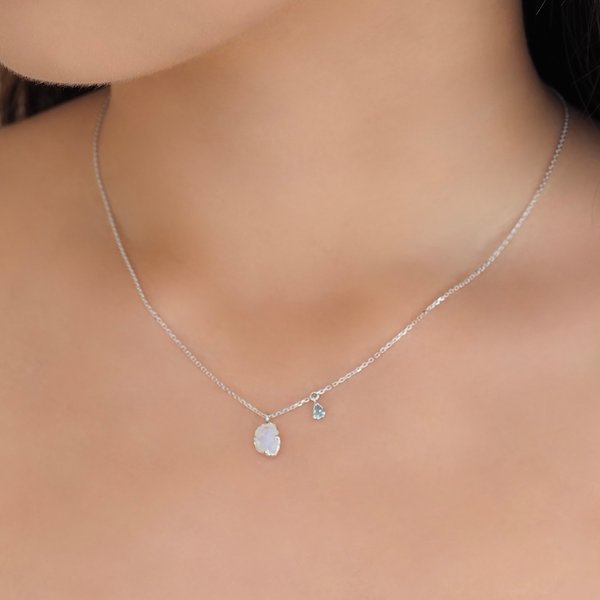 SOPHIA Necklace - Moonstone (Silver)