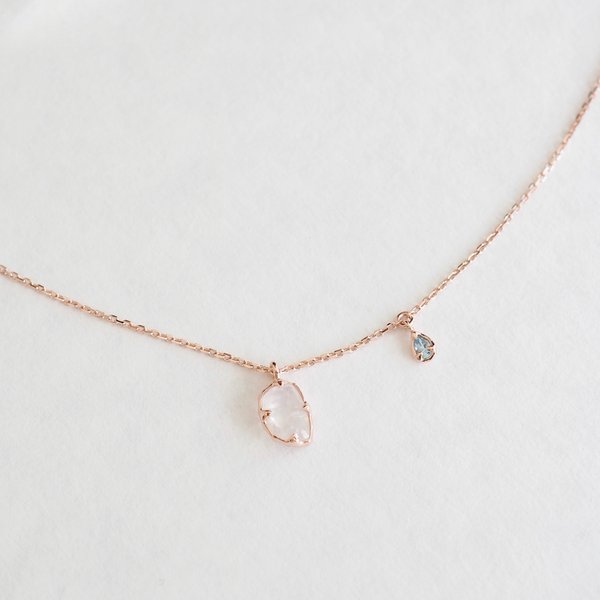 SOPHIA Necklace - Moonstone (Rose Gold)
