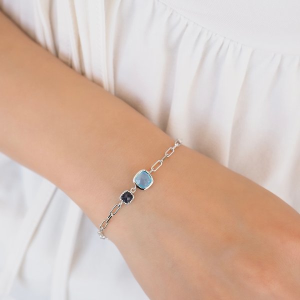 YOKO Bracelet - Chalcedony (Silver)