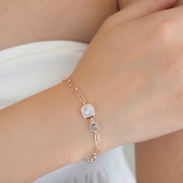 YOKO Bracelet - Moonstone (Rose Gold)