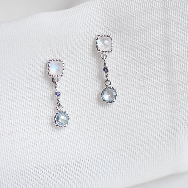 YOKO Earrings - Moonstone (Silver)