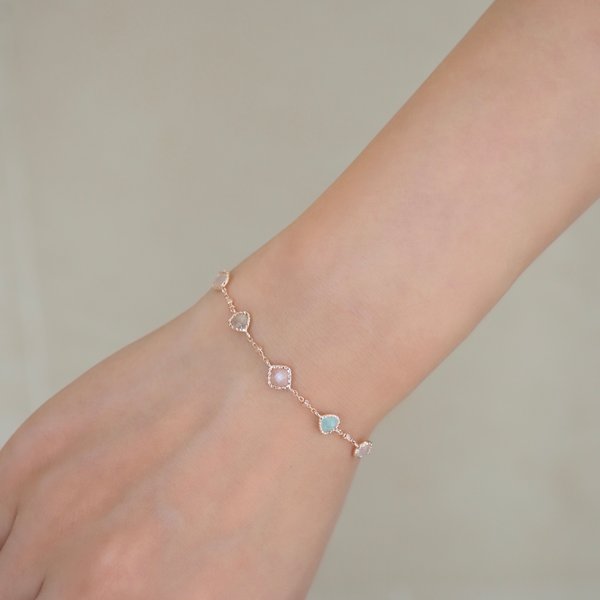 BRIANA Bracelet - Multi Stones (Rose Gold)