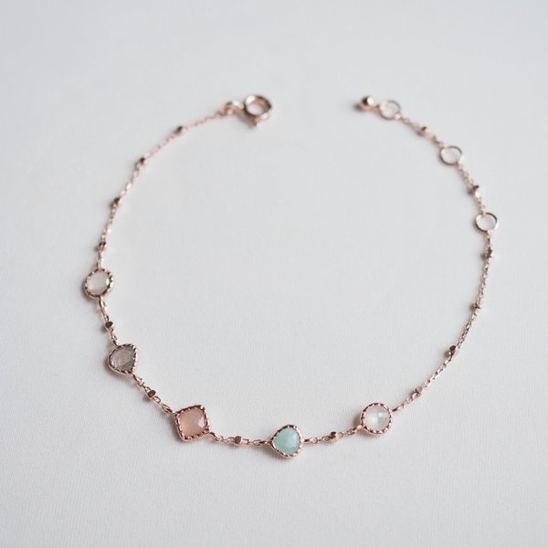 BRIANA Bracelet - Multi Stones (Rose Gold)
