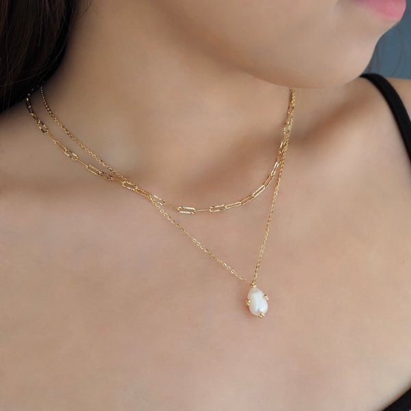 MAXINE Link Chain Necklace - Yellow Gold