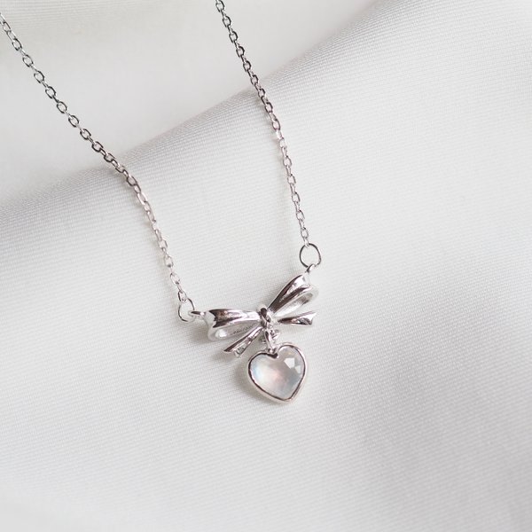 RACHEL Necklace - Moonstone (Silver) VER.2