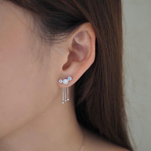 CELESTE Earrings - Moonstone (Silver)