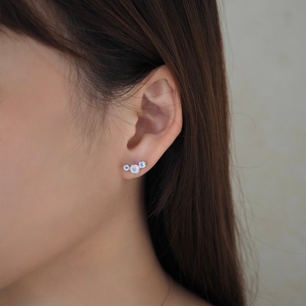 CELESTE Earrings - Moonstone (Silver)