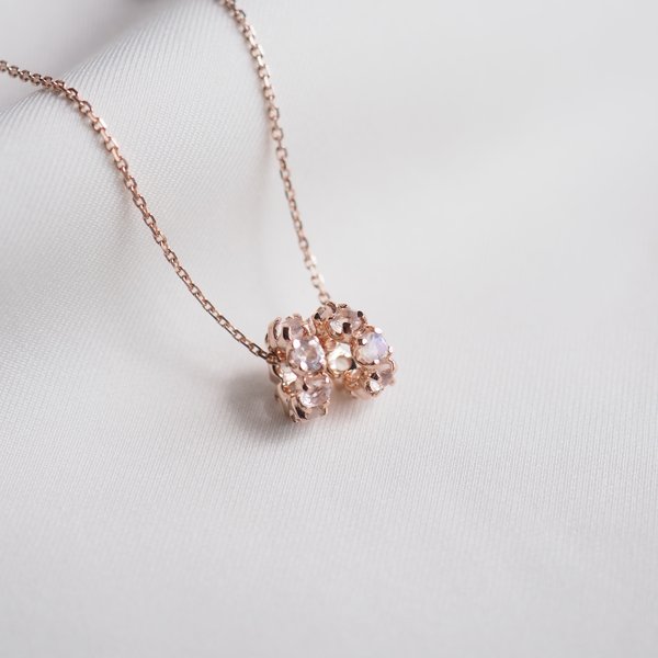 CLEO Necklace - Moonstone (Rose Gold)