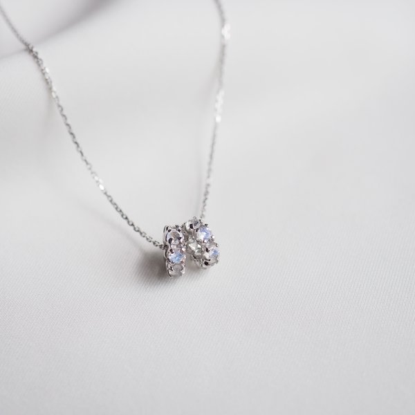 CLEO Necklace - Moonstone (Silver)