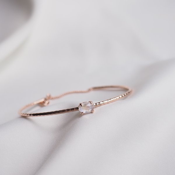 KYLA Bangle - Moonstone (Rose Gold)