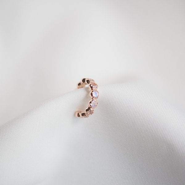 MILLY Ear Cuff - Moonstone (Silver/Rose Gold)