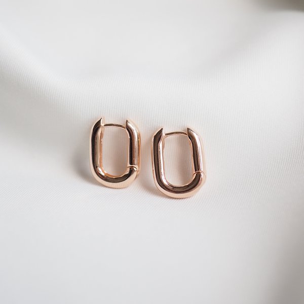 LOLA Hoops Earrings - Rose Gold