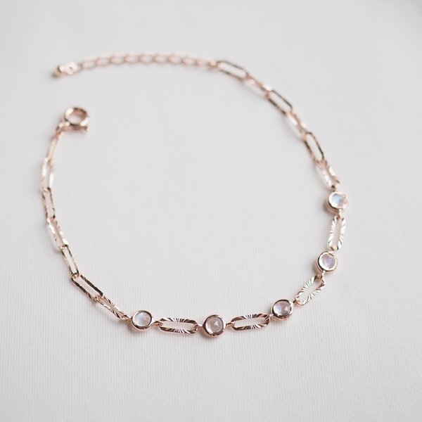 TAMMIE Bracelet - Moonstone (Rose Gold)