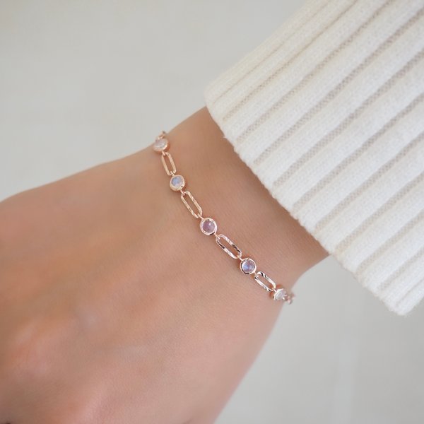 TAMMIE Bracelet - Moonstone (Rose Gold)