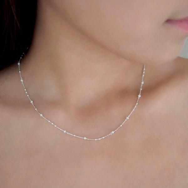 EDITH Necklace - Pearl (Silver)