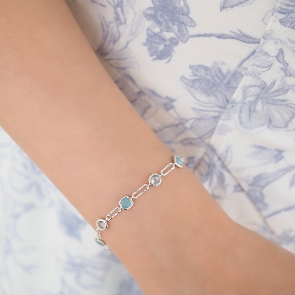 MELORA Bracelet - Blue Topaz (Silver)