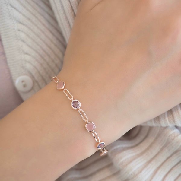 MELORA Bracelet - Amethyst (Rose Gold)