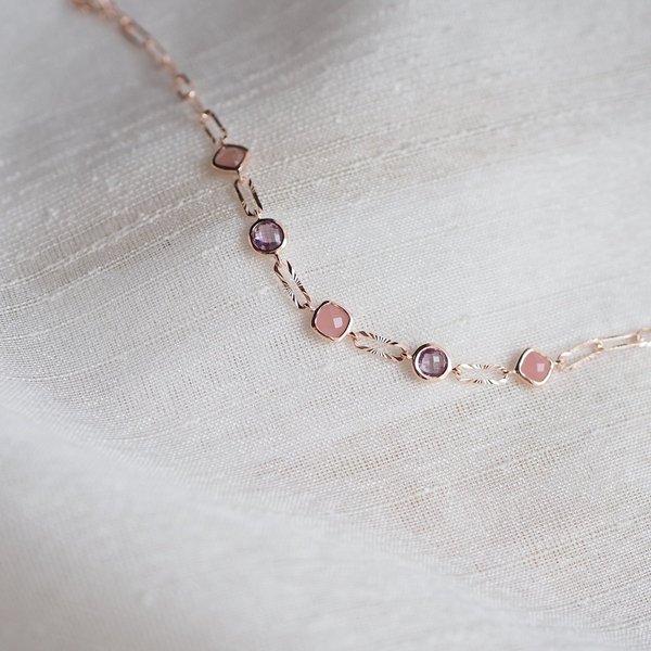 MELORA Bracelet - Amethyst (Rose Gold)